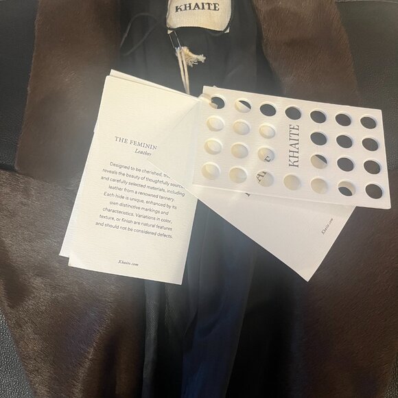 NWT Khaite Balton Black Leather Blazer Jacket - Picture 5 of 5